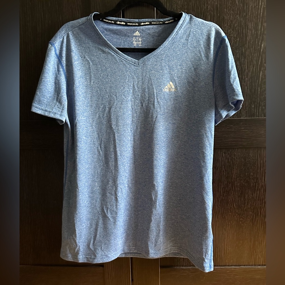 Activewear Blue V-neck T-shirt